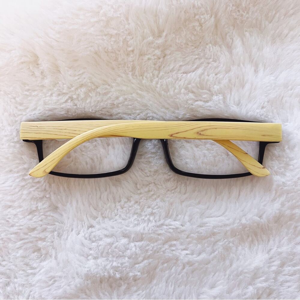 Rory Black & Light Wood Rectangular Reader Glasse… - image 11